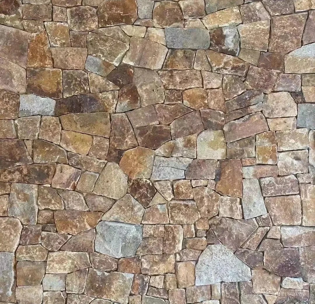 Rusty Slate irregular walling stone