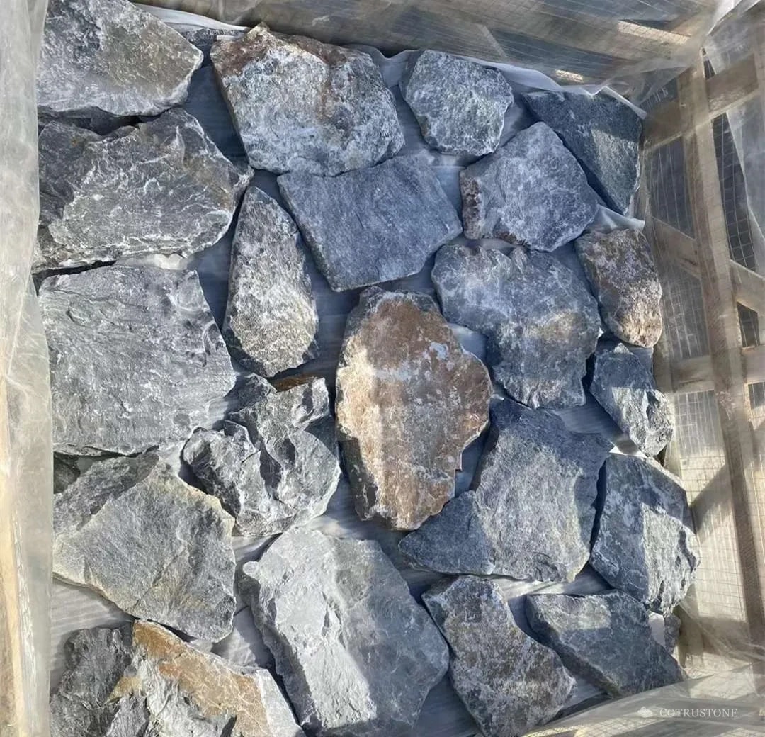 TX Grey Rusty Slate irregular walling stone