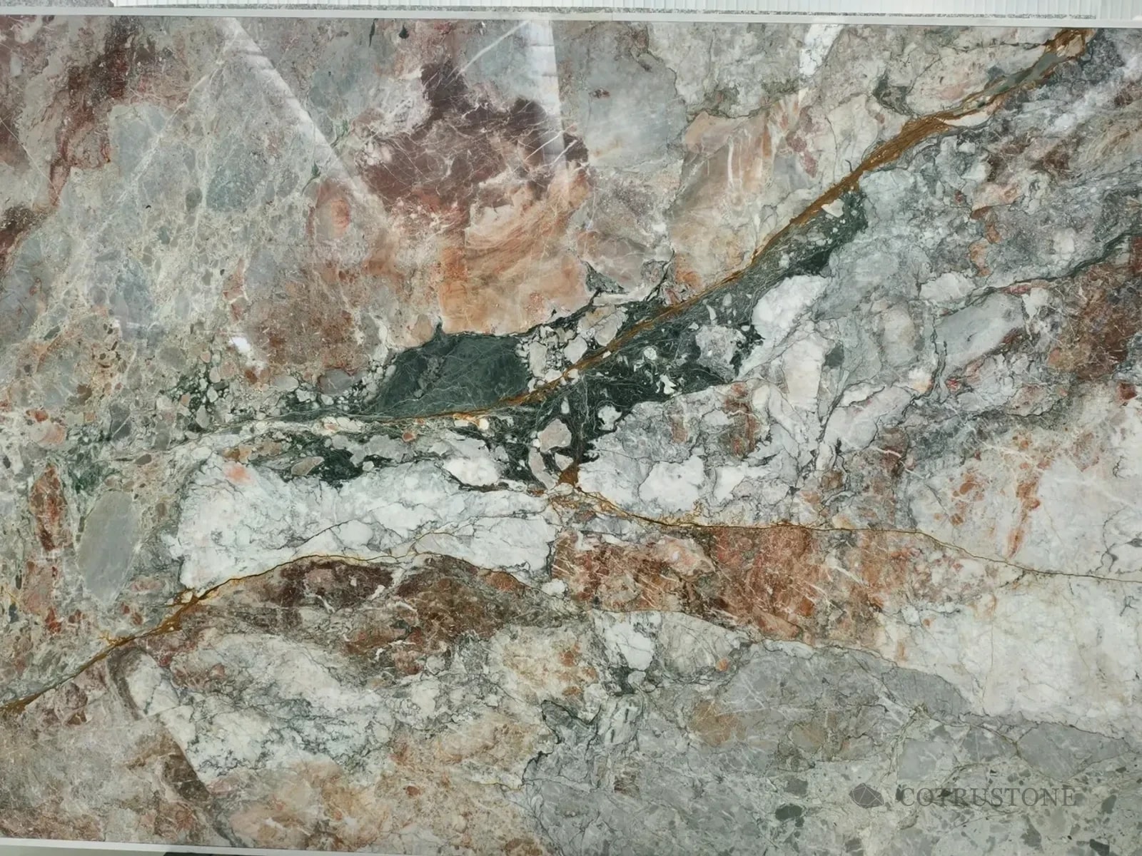 Four Seasons Green natural stone whole-slab reference