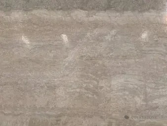 Italian Silver travertine photographed in the Cotrustone material archive