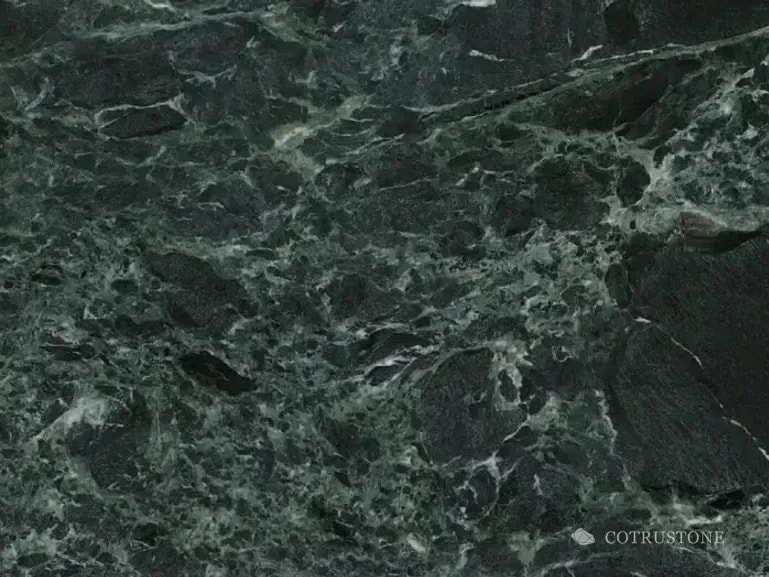 Natural prada green stone surface photographed in the material library