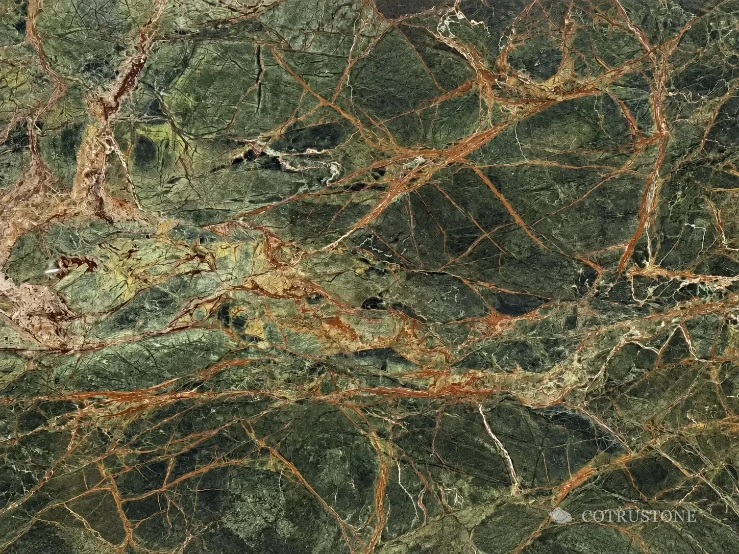 Rainforest Green natural stone surface reference