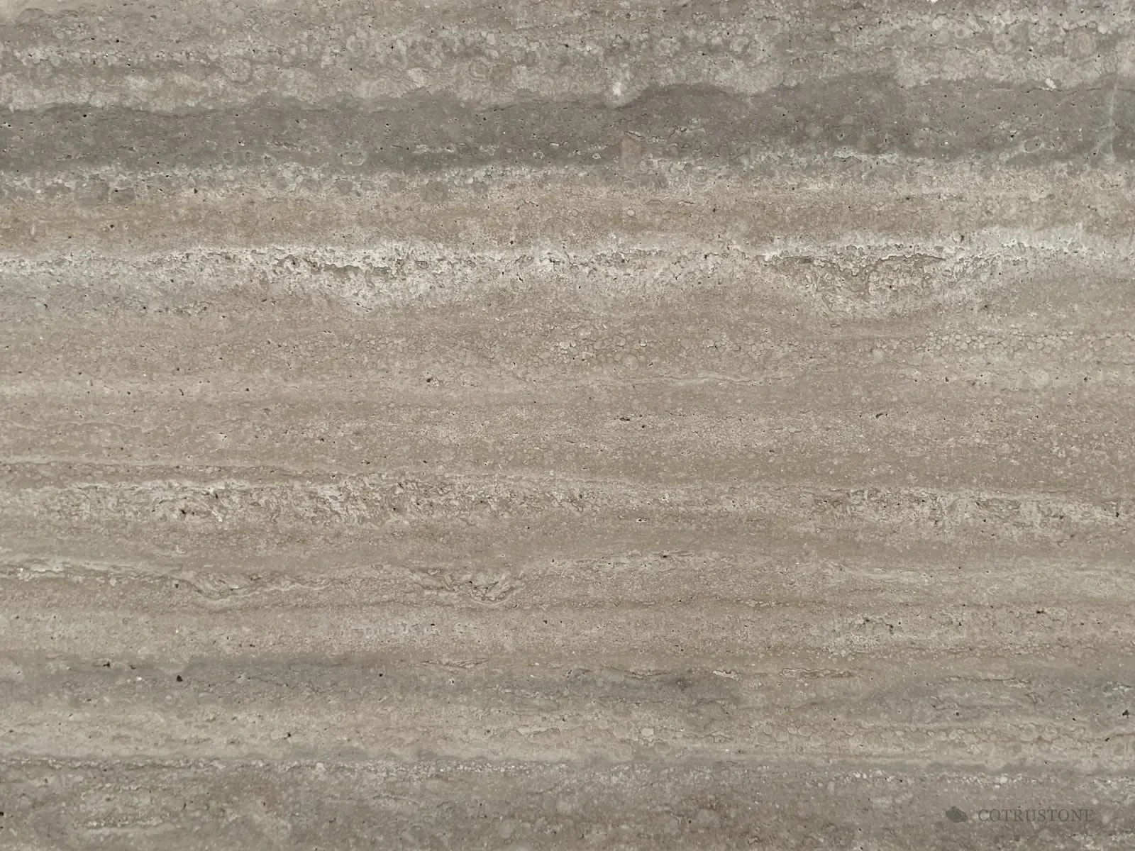 Close view of Italian Silver travertine bands