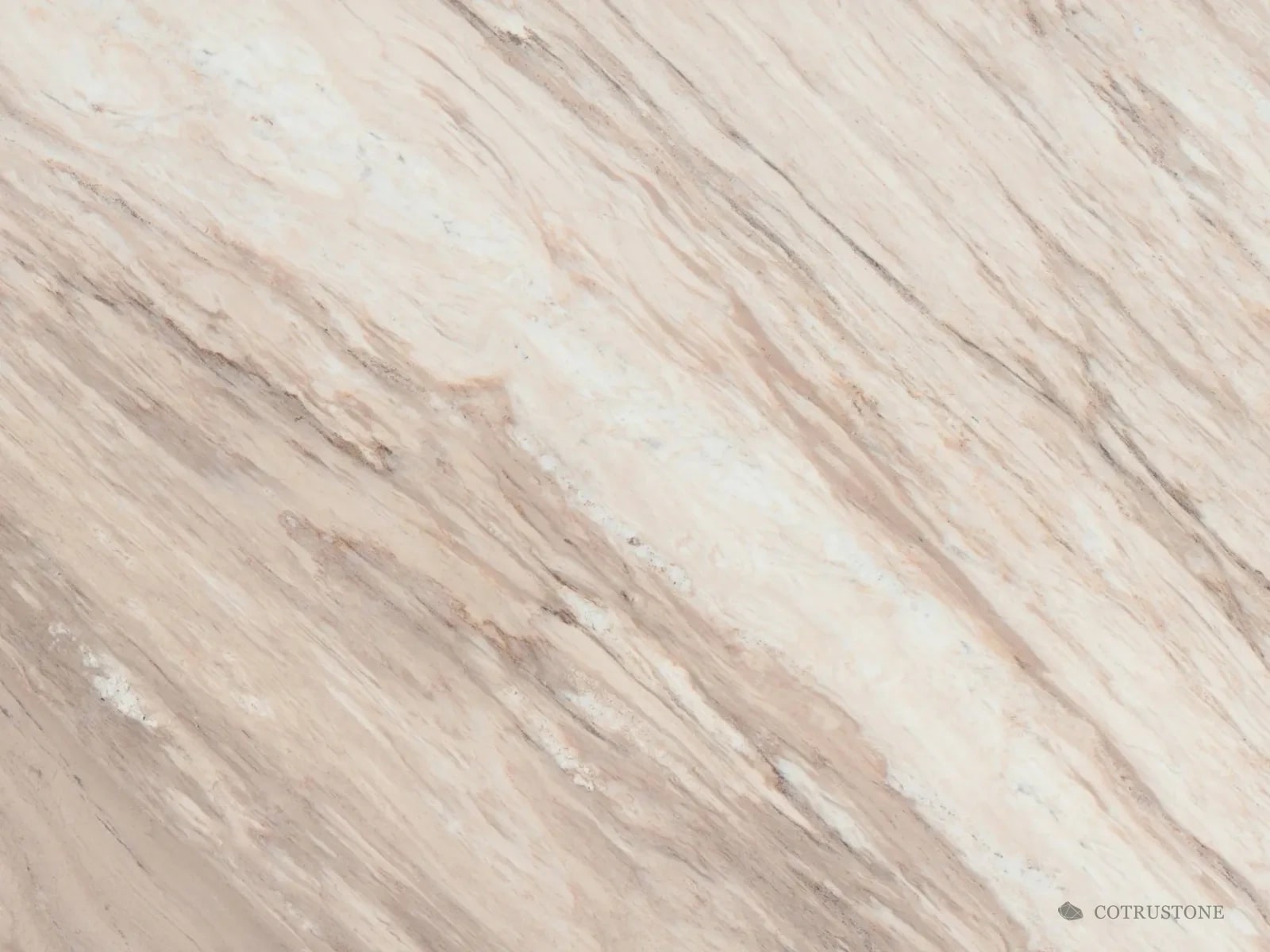 Palissandro Classico marble: diagonal bands of blush, cream and taupe