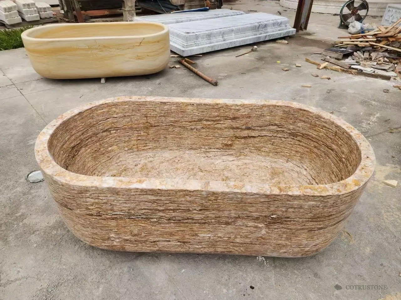 Golden Travertine bathtub