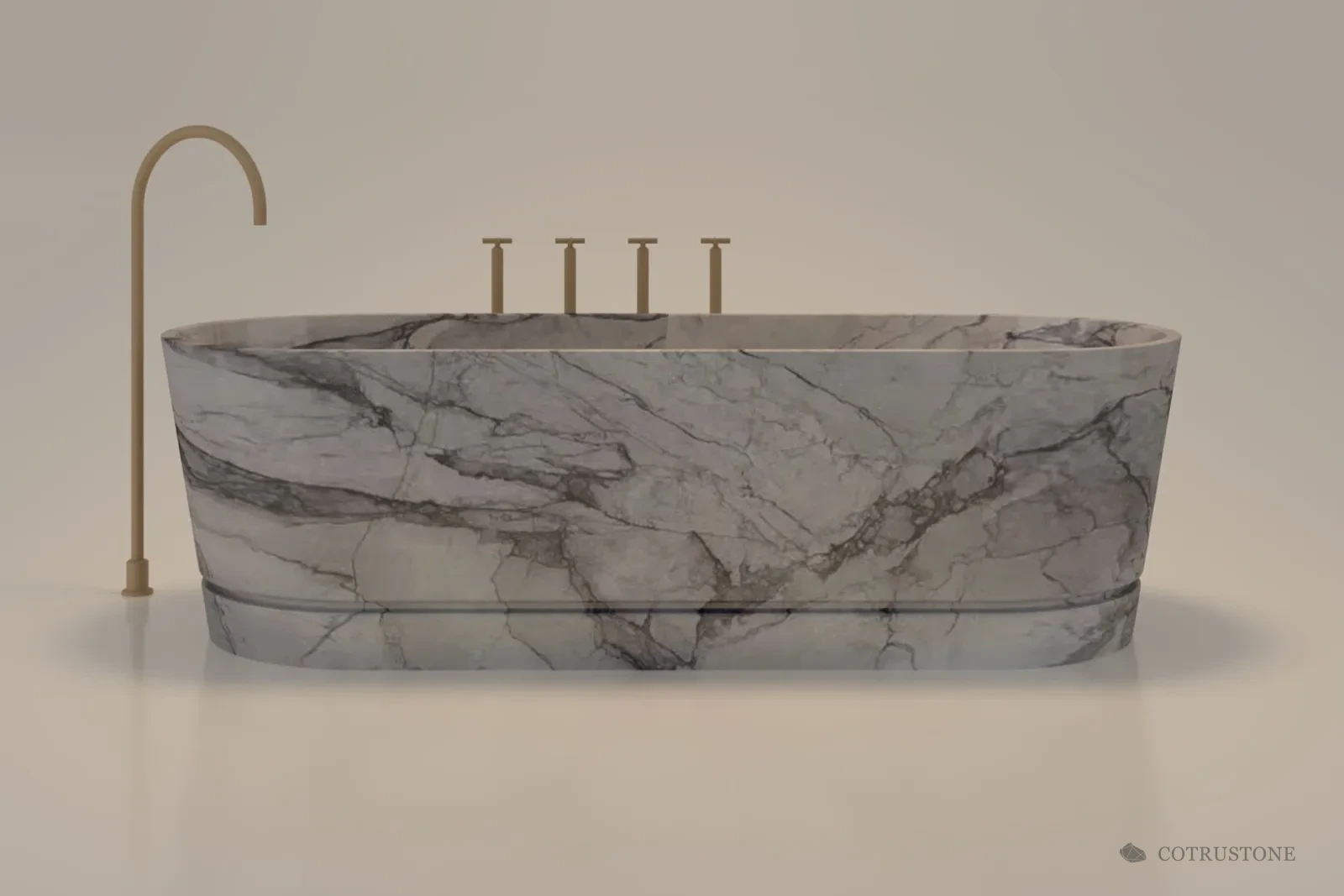 Super White · Rendered Super White bathtub design